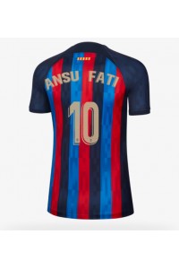 Fotbalové Dres Barcelona Ansu Fati #10 Dámské Domácí Oblečení 2022-23 Krátký Rukáv